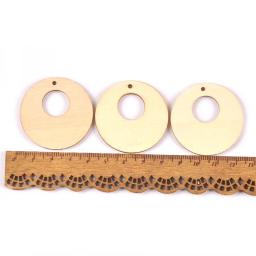 20 pçs forma redonda gota de madeira natural artesanato suprimentos scrapbooking pingente de madeira para brinco diy jóias artesanato 40-50mm m2601 - Image 5