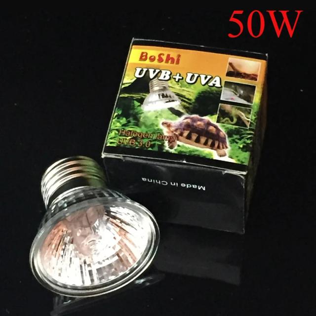 Lâmpadas de Aquecimento UVB para Répteis e Anfíbios 25W, 50W e 75W - Iluminação Solar e Preservação de Calor para Animais de Estimação