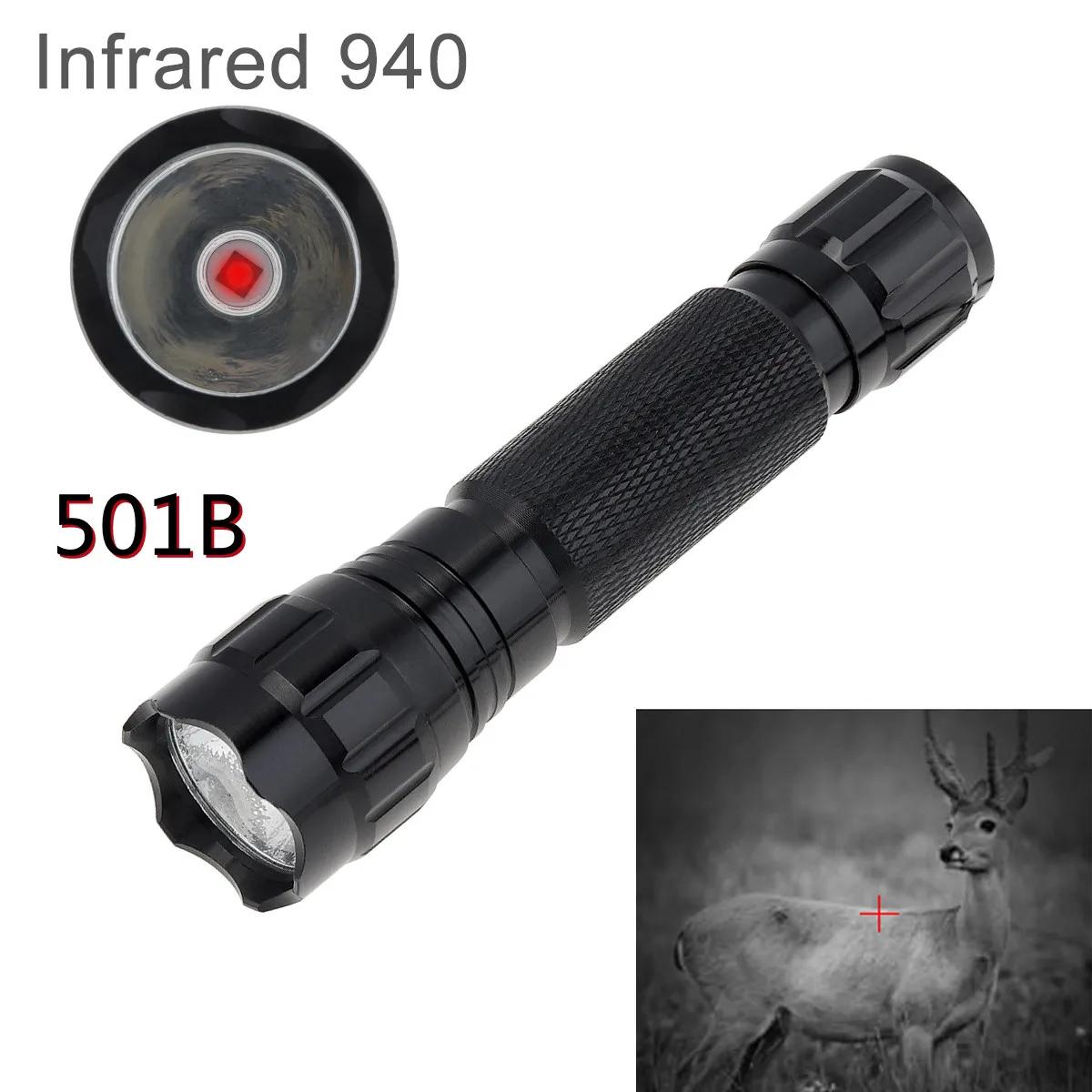 Lanterna de Caça Infravermelha LED, Mini IR 850, 940nm, Visão Nocturna, Zoom, Portátil, Ao Ar Livre, Tocha Tática, Impermeável, 10W, 501F, 502F - Image 1