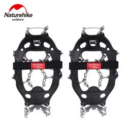 Naturehike Anti-Slip Escalada Grampos, Garras de Gelo Ao Ar Livre, Garra De Neve, Sapato De Caminhada, Boot Grips Chain Spike, 13, 19 Dentes, 1 Par - Image 1