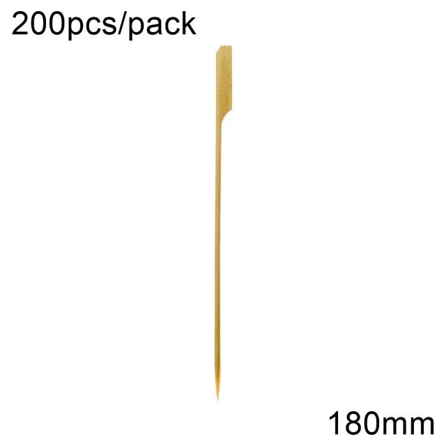 Espetos de Frutas de Bambu Descartáveis para Cocktail - Ideal para Festas em Casa e Casamentos - 180mm, Pacote com 200 Unidades