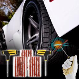 Kit de ferramentas de reparo do pneu carro auto bicicleta pneu vácuo prego conjunto motocicleta scooter filme de borracha prego para tubeless studding punctura plug - Image 3