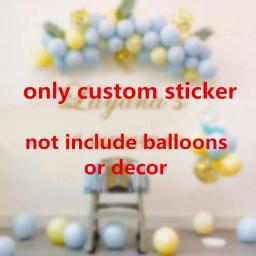 Adesivos de aniversário personalizados para decoração, arte personalizada para casamento, cerimônia, festa, bebê é um, murais de qualquer texto - Image 2