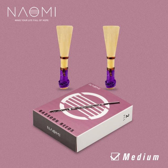 Reed Médio para Fagote Naomi NB-01 com Estojo Profissional - 2 Peças por Pacote