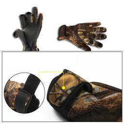 Luvas de inverno para pesca e atividades ao ar livre, luva impermeável com três dedos cortados, antiderrapante, luva de escalada, caminhadas, camping, ciclismo - Image 4