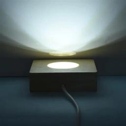 LED Night Lights Display Base, madeira iluminado suporte para resina epóxi artesanato, carregamento USB, decoração para casa - Image 5