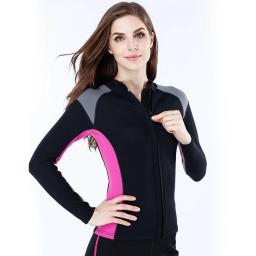 Jaqueta de wetsuit feminino premium 2mm wetsuit superior para mergulho snorkel de surf terno - Image 5