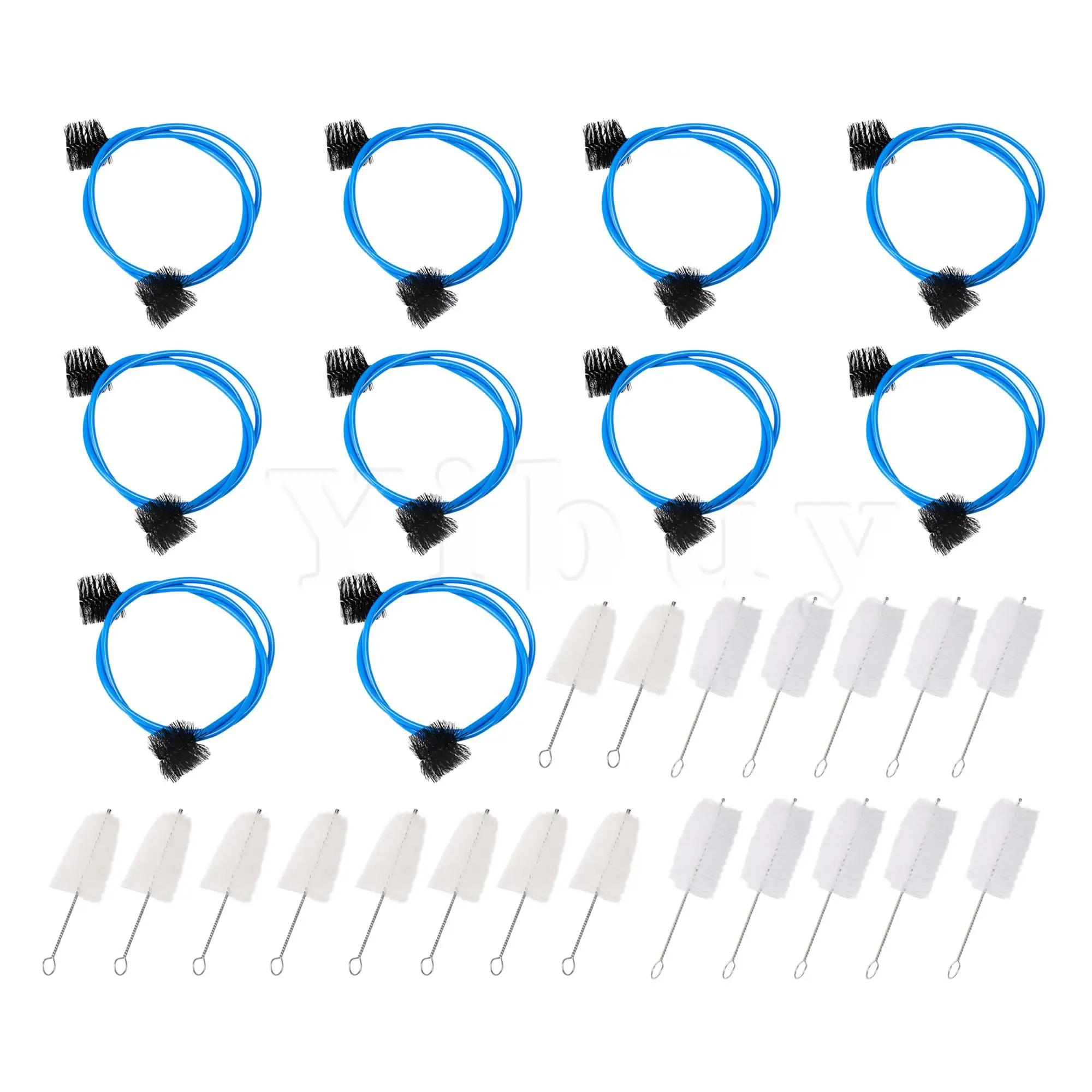Yibuy kit de cuidados de limpeza de trompete, pincel de boca escova de serpente válvula escova de revestimento - Image 1