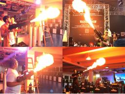 Fogo-Efeito Especial Stage Flame Projetor, Jet Machine, Thrower Gun, Projetores Halloween - Image 4