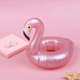 Suporte inflável rosa de flamingo para piscina, porta-copo para bebidas aquáticas, copo para praia e celular, fileira flutuante para cuidados - Image 1