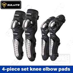 Sulaite motocross inoxidável joelheiras da motocicleta cotovelo proteção equipamentos de corrida para snowboard moto hóquei escalada - Image 1
