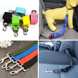 Cinto de segurança para assento de carro, Coleira do cão, Fivela Trelas para cão, Cinto de viagem ajustável, Dog Collar Connector - Image 2