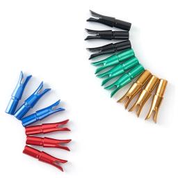6 pçs archery arrow nock id 6.2mm alumínio nock diy para caça tiro com flecha acessórios - Image 3