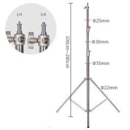 Tripé grande de aço inoxidável super estável, 2.8m, suporte de luz dobrável, fotografia para ponto de preenchimento, softbox, estúdio fotográfico - Image 3