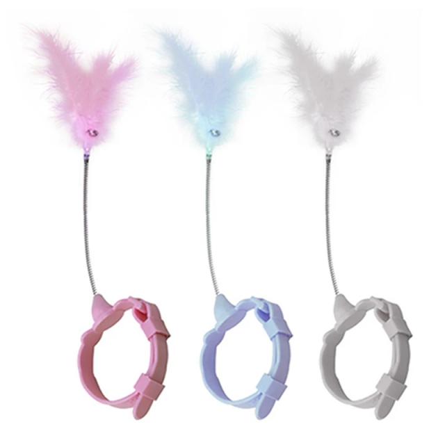 Varinha Interativa com Penas para Gatos - Brinquedo de Primavera Provocativo e Divertido