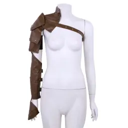 Armadura Medieval Ajustável Único Ombro para Adulto, Falso Couro, Steampunk Gótico, Traje de Halloween, Guerreiro Cosplay, Acessórios - Image 3