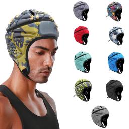 Respirável Lycra Rugby Headguard Capacete para Adulto, Chapelaria protetora acolchoada, ajustável Soft Goalie Chapelaria, Capacete de hóquei - Image 1
