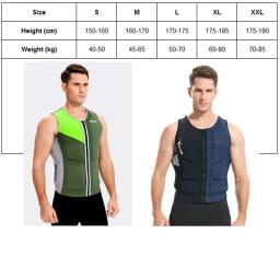 Colete salva-vidas para esportes aquáticos, colete para ski, resgate e natação, neoprene com zíper - Image 6