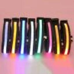 2.5cm luminosa coleira de gato do cão de estimação moda led cão pet noite segurança collar piscando luz acima de náilon colar banda suprimentos para animais estimação quente - Image 2