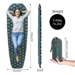 Zomake-Colchão de Cama Inflável Ultraleve, Esteira De Ar De Enchimento Rápido, Trekking, Caminhadas, Camping, Solteiro - Image 3