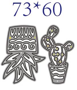 Moldes de Corte em Metal para Scrapbook - Formas de Cactos para Papelaria e Artesanato