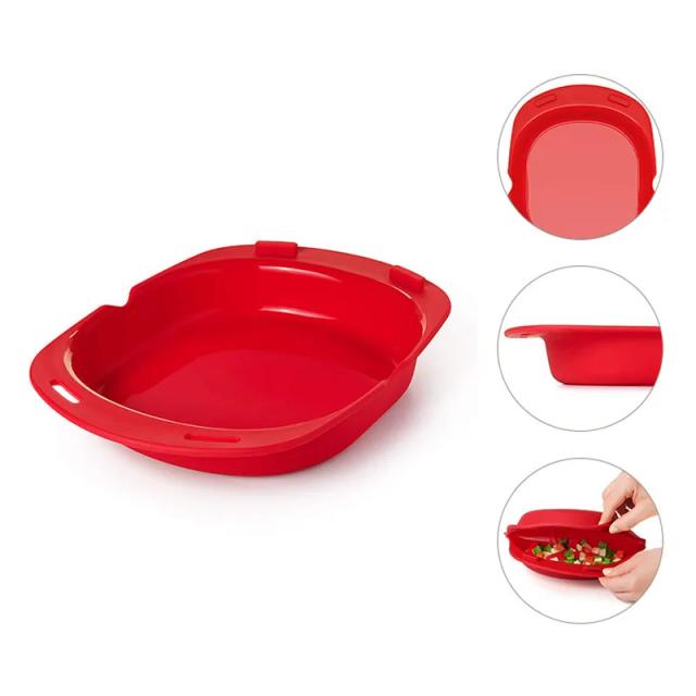 Molde de Silicone Antiaderente para Omelete: Versátil para Micro-ondas e Forno, Ideal para Cozinhar Ovos Enrolados