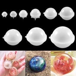 Cristal Rodada Silicone Moldes para Fazer Jóias, 3D Bola Artesanato Pingente, Molde de Resina Epóxi, Ferramentas DIY, Descobertas Suprimentos, 1PC - Image 1