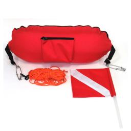 Boia de pesca submarina, equipamento de segurança inflável para mergulho, marcador de superfície com 35m de alta visibilidade, cordas flutuantes - Image 1