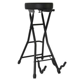 BATESMUSIC-Assento de guitarra com almofada acolchoada, ergonômico e Fold-out Stand, apto para guitarras acústicas e elétricas - Image 1