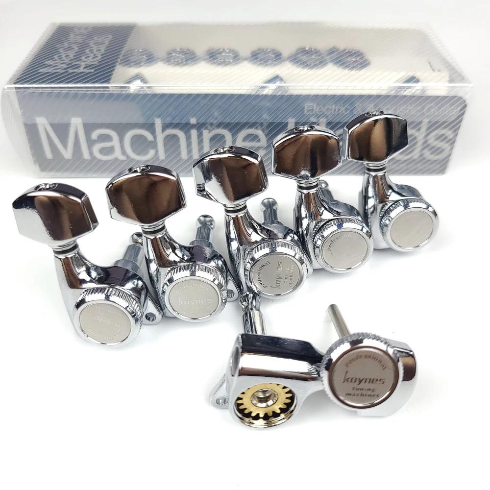 1 conjunto de bloqueio e sintonizador de guitarra elétrica, afinador de cabeças, pinos de ajuste de cordas, cromado, prata [feito em estilo coreano] - Image 1