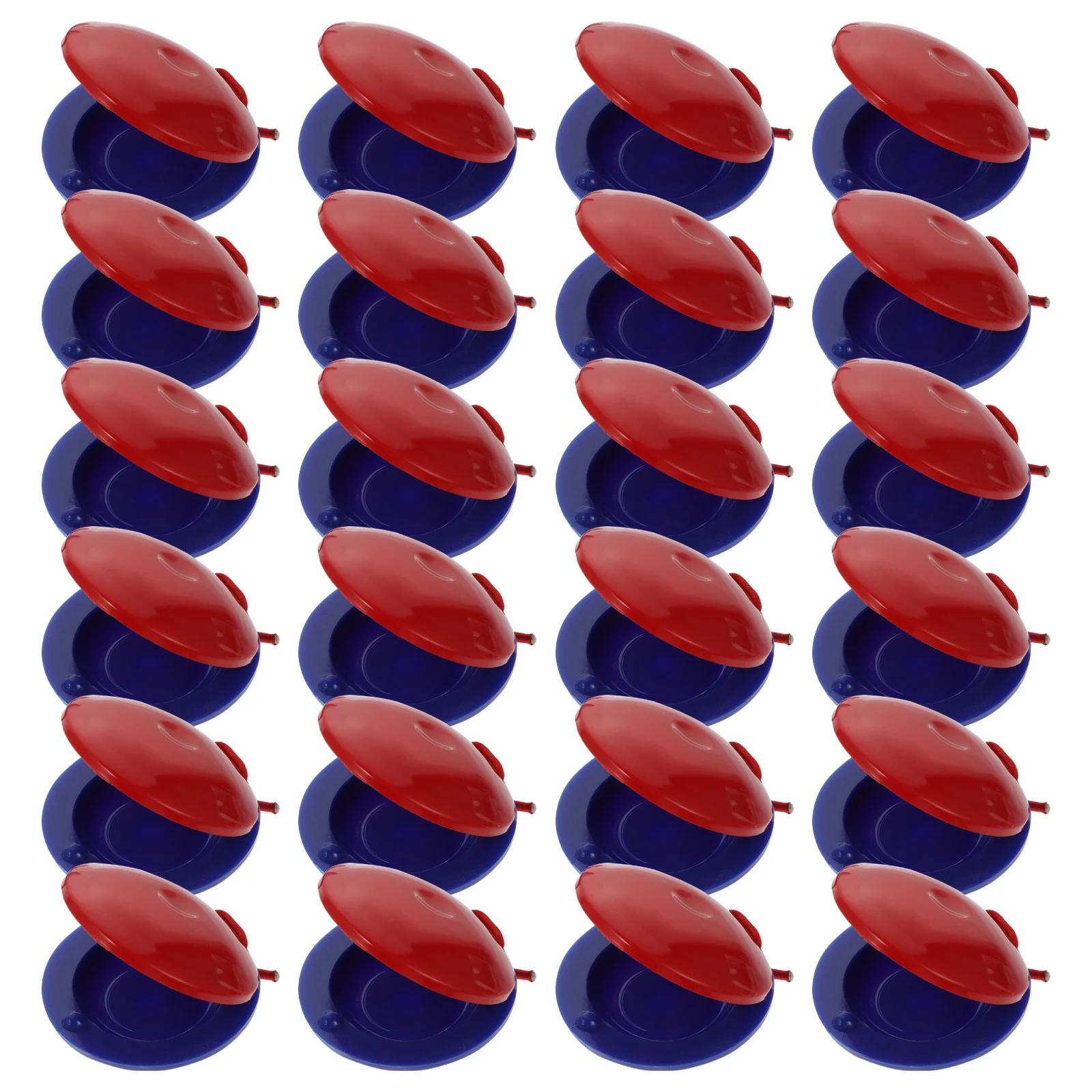 24 peças castanholas instrumentos musicais de percussão castanholas de plástico instrumentos de percussão crianças educação brinquedos (cor aleatória) - Image 1