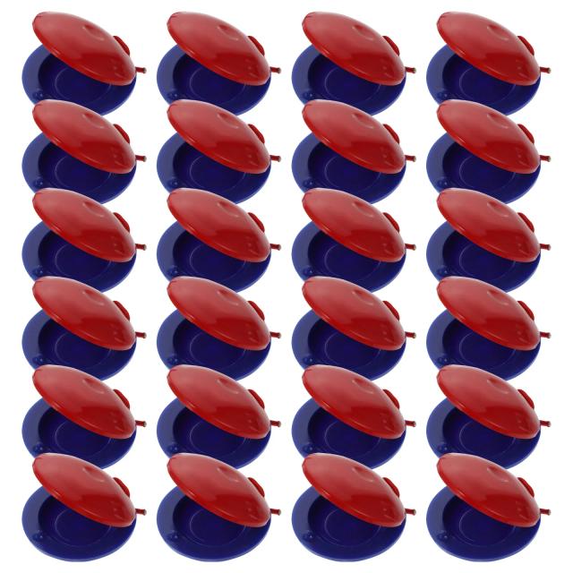 Conjunto de 24 Castanholas de Plástico para Crianças - Brinquedos Educativos de Percussão em Cores Aleatórias
