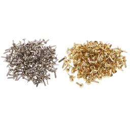 Fixador de papel para scrapbooking, mini pinos decorativos de cabeça redonda com 400 peças, parafusos de metal para artesanato em papel, papelaria e escritório - Image 3