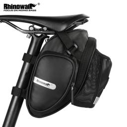 Rinowalk bolsa de bicicleta impermeável, bolsa para selim de bicicleta com bolso para garrafa d'água, saco de traseiro de grande volume, novo, 2021 - Image 4