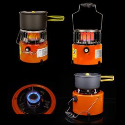 2 em 1 2000w aquecedor portátil fogão de acampamento aquecimento gás aquecedores fogões para cozinhar pesca no gelo acampamento caminhadas - Image 5