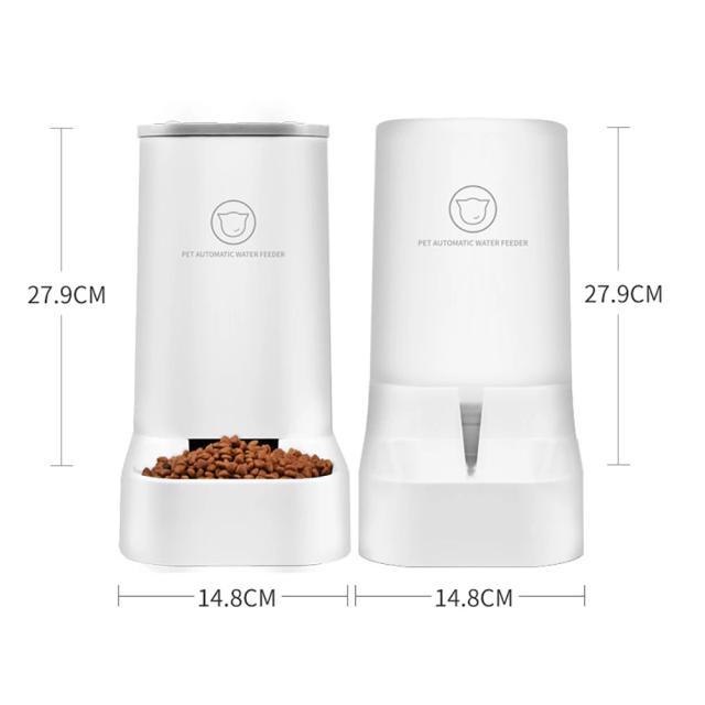 Alimentador e Bebedouro Automático para Gatos e Cães com Grande Capacidade e Dispensa de Água e Ração para Filhotes