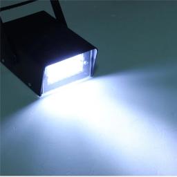 Stroboscope Luzes do Palco, DJ Strobe Luzes, Efeitos de Iluminação de Palco Branco, Disco Party Club, KTV, Plug UE, 220V AC, 3W, 24 LED - Image 6