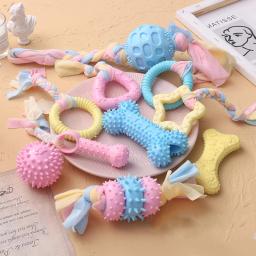 TPR Knot Brinquedos para Cães Pequenos, Resistente a mordida, Limpeza de dentes molares, Suprimentos para treinamento para cães, Acessórios interativos, TPR - Image 1