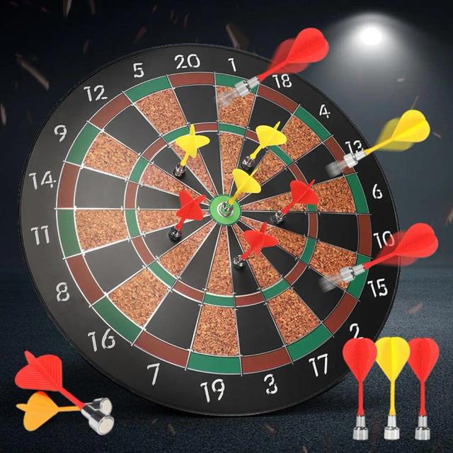 Conjunto de Placa de Dardo Magnética Segura com 6 Dardos - Acessórios de Jogo Divertidos para Pais e Filhos
