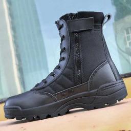 Homens verão tático exército combate botas, sapatos de escalada ao ar livre, alta ajuda, combate no deserto, SWAT, genuíno, fãs do exército, 2024 - Image 2