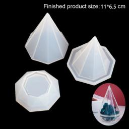 Diy resina molde de diamante caixa de armazenamento anel colar caixa de armazenamento oco diamante silicone uv resina epóxi molde - Image 6