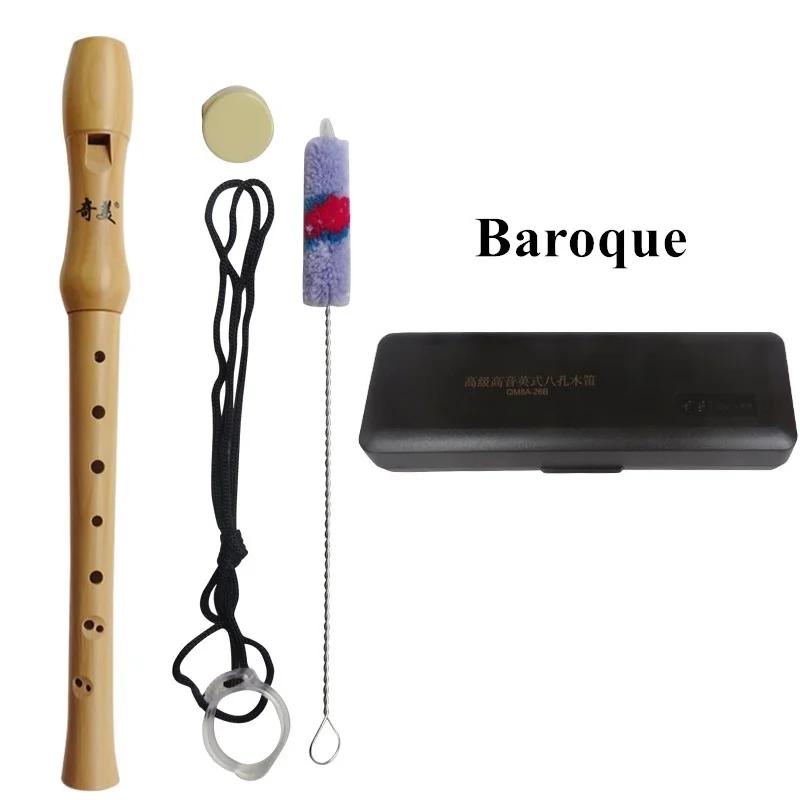 Gravador de madeira Soprano 8 buracos Germânico/Barroco Vertical Clarinete Flauta Flauta Vertical Chinês Vento Madeira Instrumento Musical - Image 1