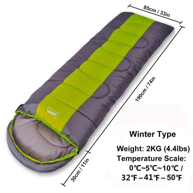 Saco de Dormir Envelope Deserto e Raposa para Adultos - 1 Peça Inverno 220x85cm, Quente e Confortável para Acampamento e Caminhadas