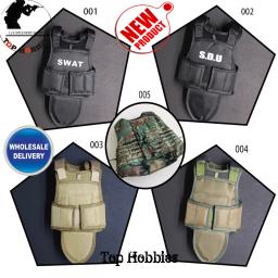 SWAT Uniforme Militar para Soldado, Colete de Proteção, Casaco à Prova de Balas, Colete Tático, Acessórios Roupas, Fit para 12 "Hottoys Figura, Escala 1:6 - Image 1