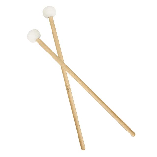 Acessórios de Percussão em Madeira Maciça - Baquetas e Feltro de Alta Qualidade, 1 Par