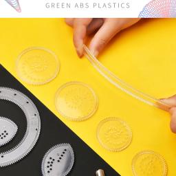 Conjunto de Design de Espirógrafo Clássico para Crianças, Régua Geométrica Mágica, Kits de Estênceis, DIY, Arte Criativa, Artesanato, Pintura, Desenhos - Image 6