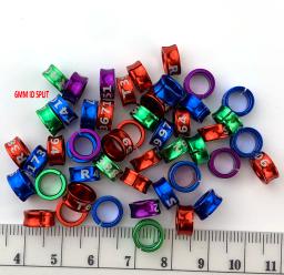 Dividir alumínio pássaro perna bandas, cor aleatória, multi cores, 10pcs - Image 3