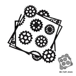Molduras de metal para cartões de roda dentada, corte para scrapbook diy, cartões de papel, artesanato decorativo em relevo, novo, 2021 - Image 1