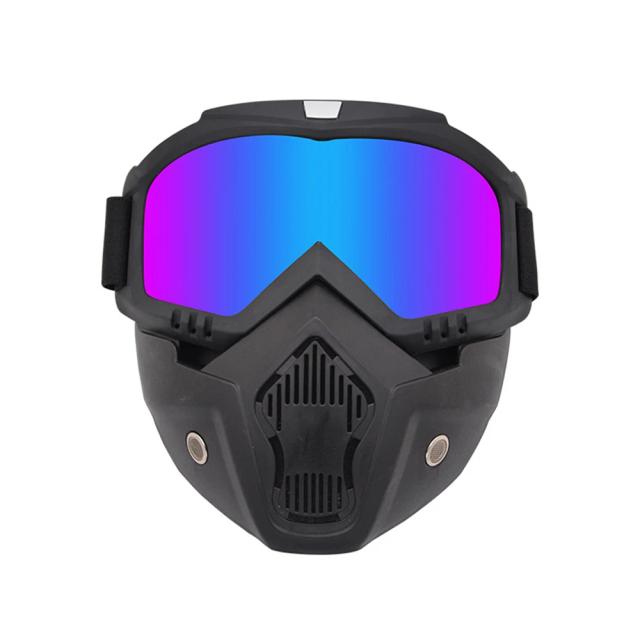 Óculos de Segurança Windproof com Filtro e Máscara para Esqui, Snowboard e Motocross