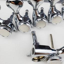 Kaynes-trava para guitarra elétrica, 1 conjunto, cabeçotes, afinador de cordas, pegs de afinação, cromado, prata, dj334c - Image 5
